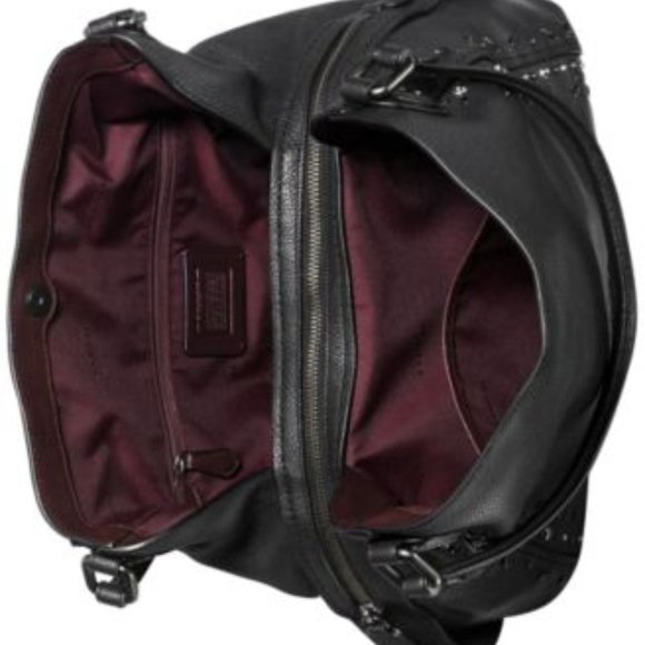 Coach | Edie Shoulder Bag 31 with Prairie Rivets Pebbled Leather Purse Hobo - Picture 8 of 9